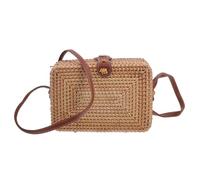 OSALADI Korbtaschen Damen Kleine Strohtasche Korbtasche Rattan-Tasche Boho-KöRbe Gewebte Rattan-GeldböRse Gewebte UmhäNgetasche -Tasche Mit Schultergurt