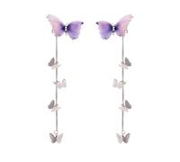 OSALADI Schmetterlings Haarspangen mit Quaste 1 Paar Seitliche Haarklammern in Violett Handgefertigter Haarschmuck für Damen Eleganter Clip für Hochzeit und Fest