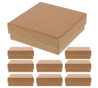 OSALADI Schmuckkästchen mit Schwamm 10 Stück Vintage aus Braunem Papier Kleine Schmuckschatulle Dekorative Geschenkbox für Ohrringe und Armbänder für Kommode und Jubiläum