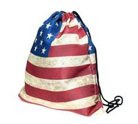 OSALADI Turnbeutel mit Kordelzug und Amerikanischer Flagge Praktischer Herren Rucksack aus Polyester für Sport und Shopping Leichter und Kreativer Gym Beutel
