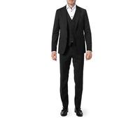 OSCAR JACOBSON Anzug Herren Slim Fit Reverskragen V-Ausschnitt Wolle blau, 46