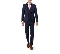 OSCAR JACOBSON Anzug Herren Slim Fit V-Ausschnitt Wolle blau, 54
