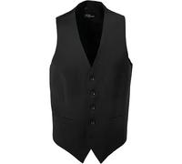 OSCAR JACOBSON Weste Herren Extra Slim Fit V-Ausschnitt Wolle schwarz, 44