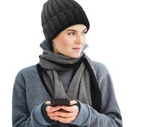 Oscenny Wintermütze Damen Herren,Dick,Wollklobige Slouchy,Superfein Gefüttert,Doppellagig Superfein Gefüttert Fleece Mütze, Zopfmuster,Verdickte Mütze,Thermische,Winddichte Winter