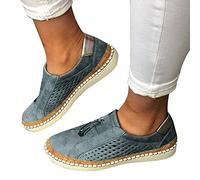 Osheoiso Flache Schuhe Damen Übergrößen Lässige Slip On Loafer Schwarze Katze Einzelschuhe Atmungsaktiv Turnschuhe Outdoor Sportschuhe Laufschuhe Frühling Sommer Herbst Winter B Blau 41 EU