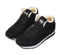 Osheoiso Herren Damen Stiefel Winterstiefel Schneestiefel Flache Warme Boots Große Größe Winter Stiefeletten Plüsch Damenschuhe Arbeitsschuhe Outdoor Thermostiefel B Schwarz 42 EU