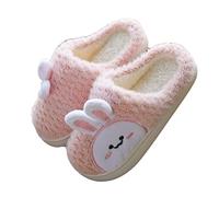 Osheoiso Kinder Pantoffeln Winter Warme Innenschuhe Mädchen Schlafzimmer Hausschuhe Plüsch Mädchen Hausschuhe Memory Foam rutschfeste Bequem Slippers A Rosa 33 EU