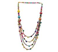 osiuujkw Handgefertigte Halskette aus Kokosnussschalen im böhmischen Stil, wunderschönes Choker Halsband aus Holzperlen, Geschenkidee für Frauen und Mädchen zu besonderen Anlässen, handgefertigter
