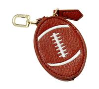 OSNIYAW Sport-Schlüsselanhänger aus PU-Leder mit Haken für Pendler im Freien, Reisezubehör, fußball, One size