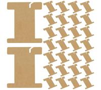 OSOLADY 100 Stück Pappspulen für Stickgarn - Aufbewahrungsbox für Stickgarn - Flache Garnspulen - Kraftpapier-Garnhalter für Bastelarbeiten, Kreuzstich und DIY-Nähprojekte