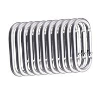 OSOLADY 15 Stück Teiliges Aluminiumlegierung Karabinerhaken Ring Widerstandsfähige Metall rucksackhaken für Outdoor Sport Wandern Camping Reise Sichere Schnappverschlüsse