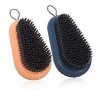 OSOLADY 2 Stück Kunststoff Wäschebürsten mit Dichten Borsten und Aufhängeöse Multifunktionale Bürste für Schwer Zugängliche Ecken in Bad und Kleidungspflege