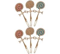 OSOLADY 6 Stück-pack Haarspangen für Damen mit Strass und Perlendekor Lutscherförmige Haarklammern aus Legierung Elegantes Haarstyling Accessoire für Hochzeit und Dating