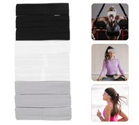 OSOLADY 9 Stück Teiliges Sport Stirnband Elastisch Atmungsaktiv Vielseitig Einsetzbar Schweißband für Damen Herren Yoga Fitness Spa Alltag