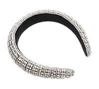 OSOLADY Breites Strass Haarband für Damen mit Funkelnden Kristallverzierungen Bequem und Rutschfest für Shopping und Sportliche Aktivitäten