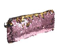 OSOLADY Kosmetiktasche Aus Polyester Glitzer Große Tragbare Make up Tasche Für Damen Multifunktionaler Organizer Für Reise Und Alltag Reißverschlusstasche Mit Modischem Glitzerdesign