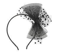 OSOLADY Retro Damen Haarreif Netzspitze Mit Großer Schleife Schwarzes Spitzen Stirnband Für Party Und Verlobung Stilvolle Haarschmuck Idee