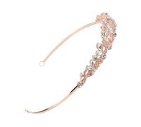 OSOLADY Roségold Hochzeitstiara Kronen Haarschmuck Damen Vintage Weinrebe Braut Diadem für Brautfrisur Verlobung Party