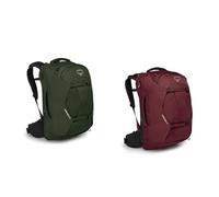 Osprey Europe Herren Farpoint 40 Rucksack, Gopher Green, Einheitsgröße & Europe Damen Fairview 40 Rucksack, Zirkon rot, Einheitsgröße