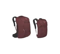 Osprey Fairview 55 - Bester handgepäcktauglicher Reiserucksack, Rot/Zircon Red