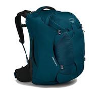 Osprey Fairview 55 - Bester handgepäcktauglicher Reiserucksack, Blau/Night Jungle Blue