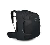 Osprey Fairview 55L Damen Reiserucksack - Handgepäcktasche mit persönlicher Artikelgröße, abnehmbarer Tagesrucksack, schwarz, erweiterte Passform