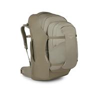 Osprey Fairview 70L Damen Reiserucksack - Große verstellbare Reisetasche mit abnehmbarem Tagesrucksack, Sawdust-Olive Tan