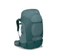 Osprey Fairview Trek 70L Damen-Reiserucksack - Hybrid-Rucksack & Reisetasche mit interner Organisation, Cascade Blue-Torrent Blue