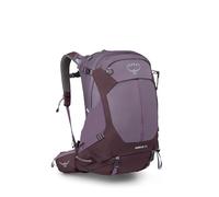 Osprey Sirrus 34L Damen Wanderrucksack Campingtasche mit wasserdichtem Regenschutz, Flaschentaschen & Ausrüstungsgurten, Purple Dusk