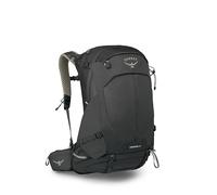 Osprey STRATOS 34L Herren Wanderrucksack - Campingtasche mit wasserdichtem Regenschutz, Flaschentaschen, Ausrüstungsgurten, Rabenschwarz