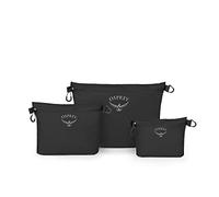Osprey Ultralight Beutel mit Reißverschluss, 14L, Black, Set | Reise-Organizer, Packwürfel, Kulturbeutel, Handgepäckzubehör, schwarz