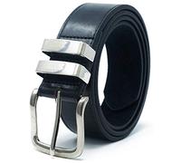 Ossi 38mm Leder gefüttert Gürtel mit doppelten Schleife in Schwarz 150cm