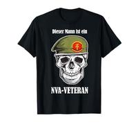 Ostdeutschland Nostalgie ostdeutsch Geschenkidee DDR NVA Veteran Sprüche Armee T-Shirt für Herren Schwarz S Klassisch Militär Nostalgie Halbarm Rundhals Pull-On Klassische Passform Standardlänge