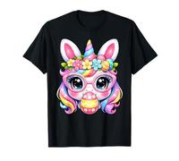 Oster-Einhorn-Brille im Regenbogen, niedliches Ei T-Shirt