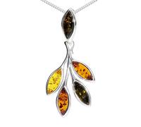 Ostsee-Schmuck Elena Silber 925/000 Bernstein Kette mit Anhänger - Tropfenform, Unisex, Schmuckherstellung