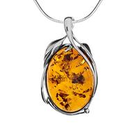 Ostsee-Schmuck - Kette mit Anhänger - Annegret - Silber 925/000 - Bernstein - Unisex - Erwachsene - Kette