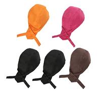 Osuter 5PCS Kochmütze Verstellba Kochmütze Damen Herren Chefkochmütze Elastische Kochhaube Chef Kochhut Bandana Cap für Restaurants Hotels Schulen Haushaltsk Küche
