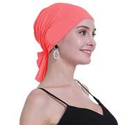 osvyo Bambus Chemo Kopftuch für Frauen mit Haarausfall - Krebspatienten kopfbedeckung Turban in Versiegelter Verpackung MITTLERE ROSA