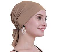 osvyo Bambus Chemo Kopftuch für Frauen mit Haarausfall - Krebspatienten Kopfbedeckung Turban in Versiegelter Verpackung Tiefe Aprikose