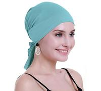 osvyo Bambus Chemo Kopftuch für Frauen mit Haarausfall - Krebspatienten kopfbedeckung Turban in Versiegelter Verpackung LICHT GRÜN