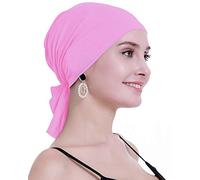 osvyo Bambus Chemo Kopftuch für Frauen mit Haarausfall - Krebspatienten kopfbedeckung Turban in Versiegelter VerpackungBAMB0O LIGHT PINK