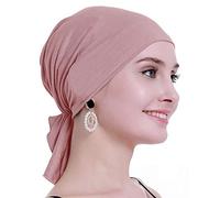 osvyo Bambus Chemo Kopftuch für Frauen mit Haarausfall - Krebspatienten Kopfbedeckung Turban in Versiegelter Verpackung HELLES Aprikosen Blush