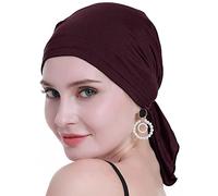 osvyo Bambus Chemo Kopftuch für Frauen mit Haarausfall - Krebspatienten Kopfbedeckung Turban in Versiegelter Verpackung Burgunder Wein
