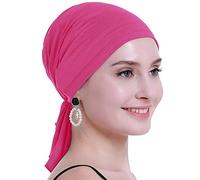 osvyo Bambus Chemo Kopftuch für Frauen mit Haarausfall - Krebspatienten kopfbedeckung Turban in Versiegelter Verpackung HELLES ROSA