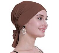 osvyo Bambus Chemo Kopftuch für Frauen mit Haarausfall - Krebspatienten Kopfbedeckung Turban in Versiegelter Verpackung LICHT BRAUN