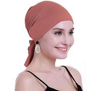 osvyo Bambus Chemo Kopftuch für Frauen mit Haarausfall - Krebspatienten kopfbedeckung Turban in Versiegelter Verpackung ROST ROT