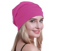osvyo Baumwolle Chemo Hüte Soft Caps Krebs Kopfbedeckungen für Frauen Haarausfall versiegelt Verpackung,Fuscia PINK