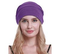osvyo Baumwolle Chemo Hüte Soft Caps Krebs Kopfbedeckungen für Frauen Haarausfall versiegelt Verpackung PURPEL