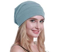 osvyo Baumwolle Chemo Hüte Soft Caps Krebs Kopfbedeckungen für Frauen Haarausfall versiegelt Verpackung HELL BLAU GRAU