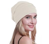 osvyo Baumwolle Chemo Hüte Soft Caps Krebs Kopfbedeckungen für Frauen Haarausfall versiegelt Verpackung,PULVERWEISS
